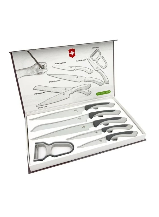SWISS 6-Piece Swiss Precision Knife Set – Ultra-Sharp Stainless Steel for Ramadan Iftar Prep - Image 1